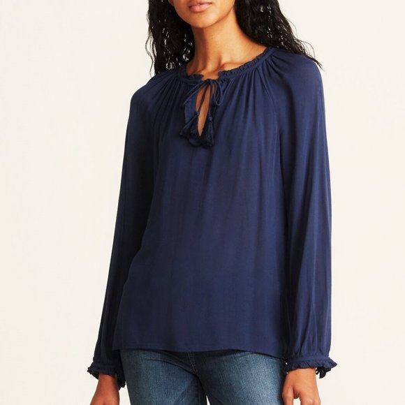 Lucky Brand Tops - New! LUCKY BRAND Ruffle Trim Peasant Top